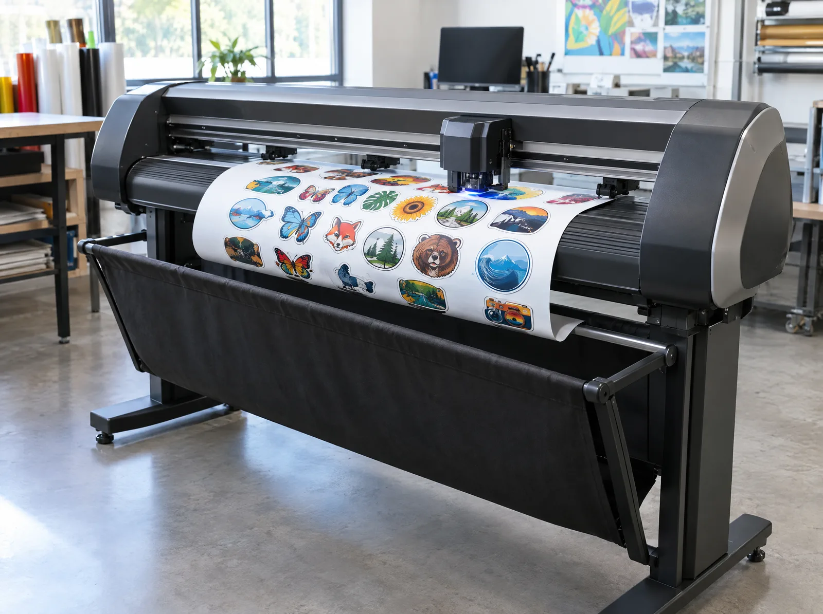 120 cm vinyl cutter contour-cutting printed stickers with a camera sensor